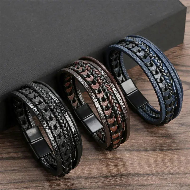 Hand-Woven Leather Bracelet
