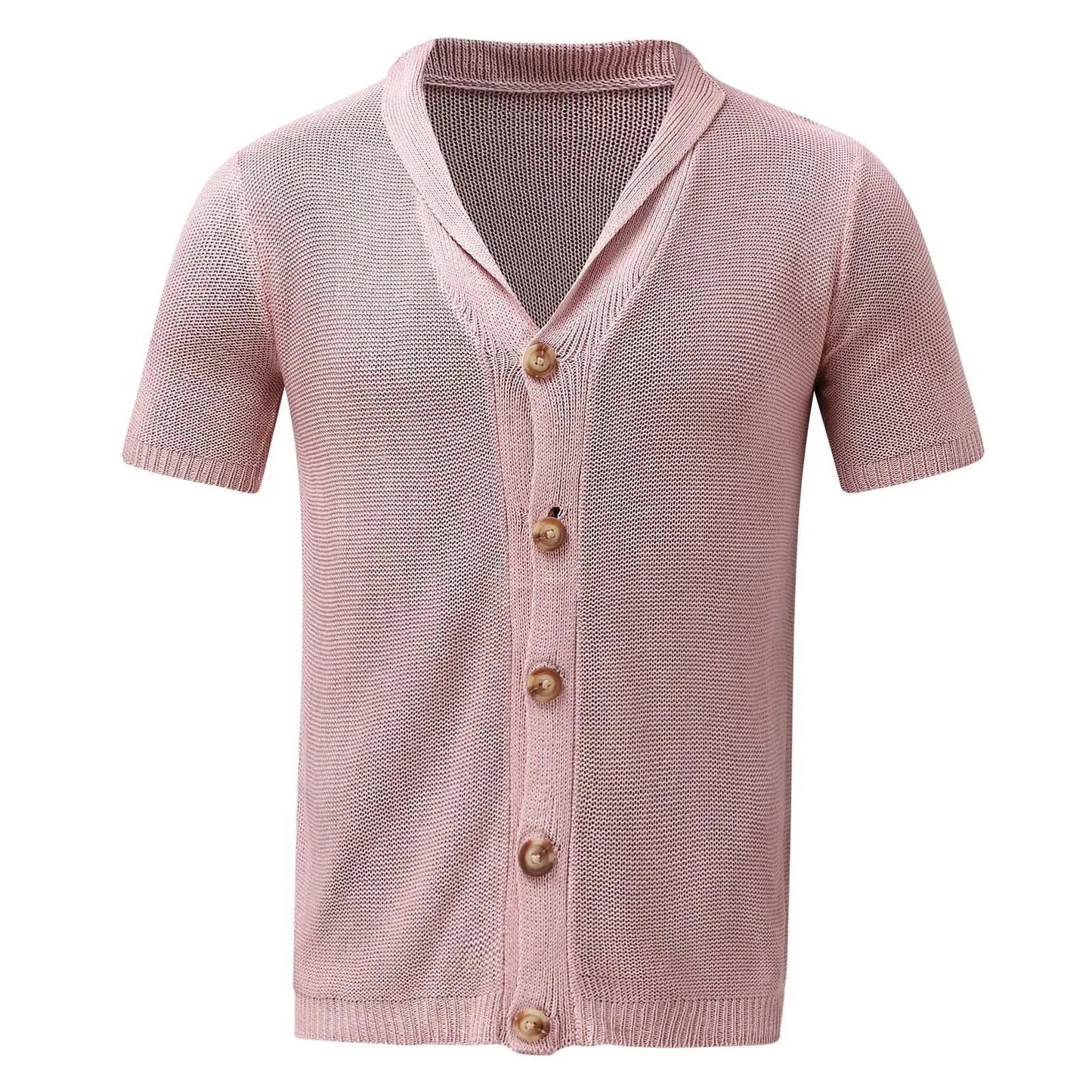 Pink Men Mesh Shirts with Holes