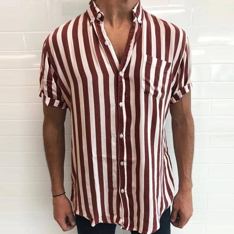 Men shirts, striped thin (Red, Yellow & Grey) CIRCUS STORE