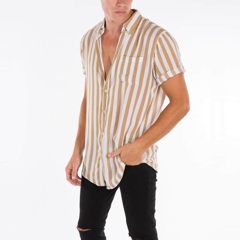 Men shirts, striped thin (Red, Yellow & Grey) CIRCUS STORE