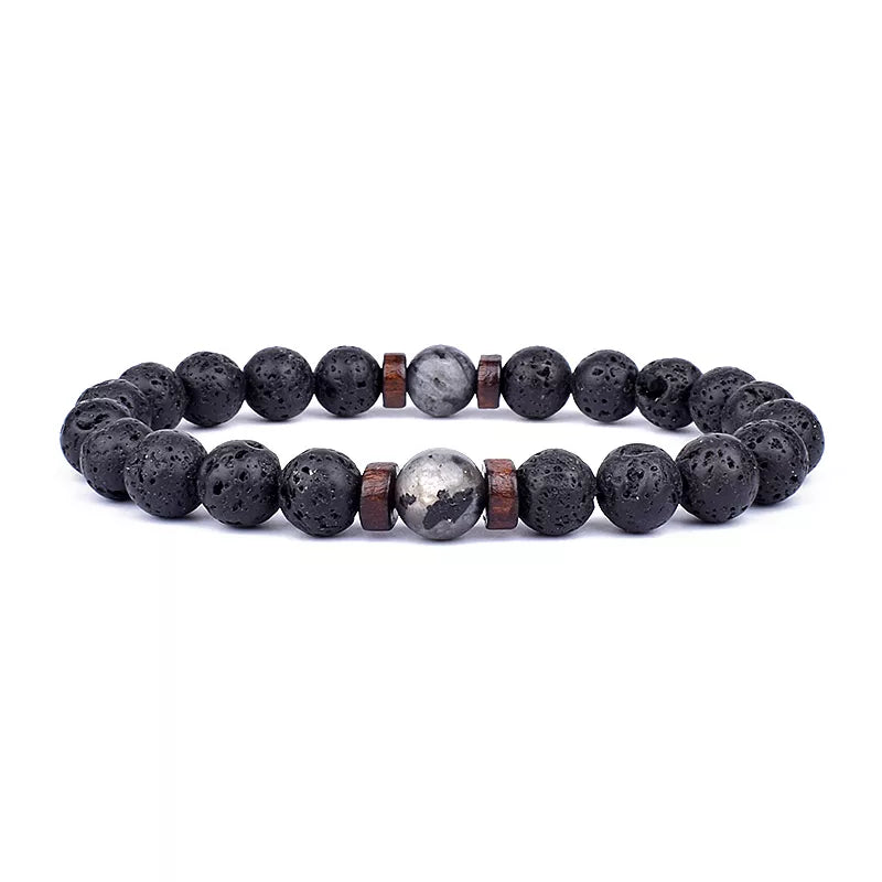 Volcanic Stone Bracelet for Men