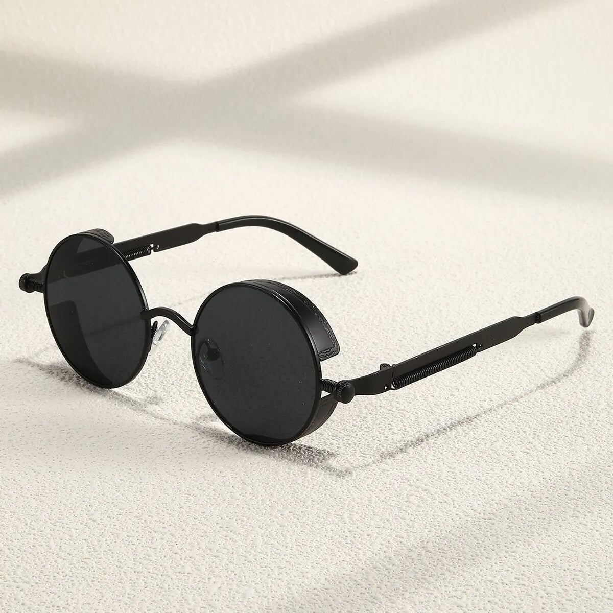 Silver Retro Round Sunglasses