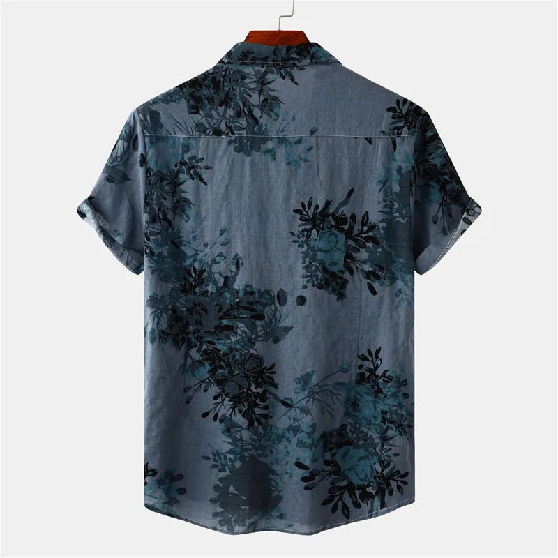 Mens Retro Splash Ink Print Shirt