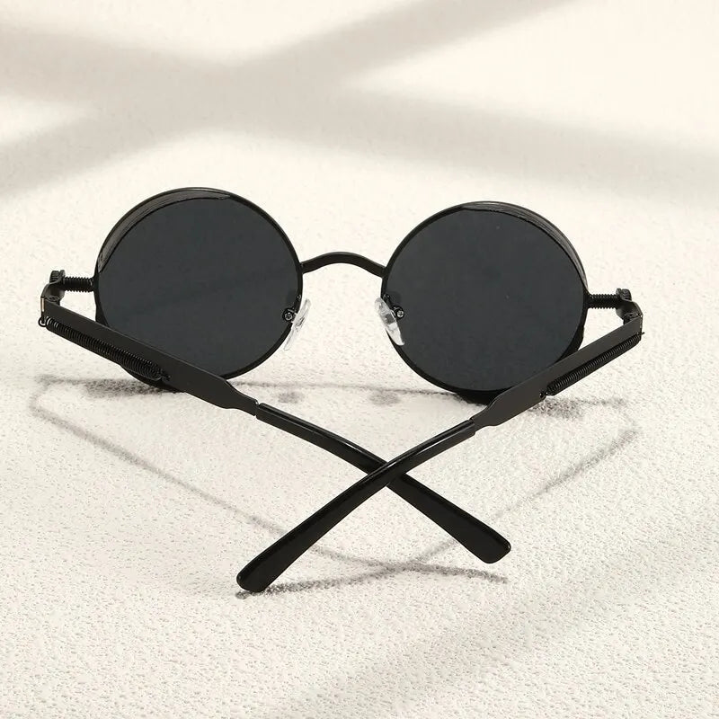 Silver Retro Round Sunglasses