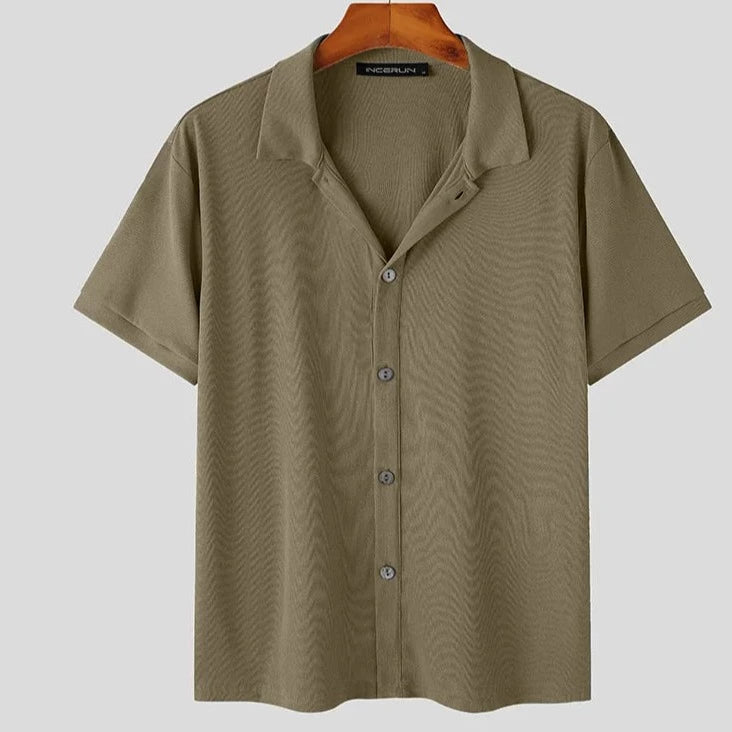 Men Shirt Solid Color