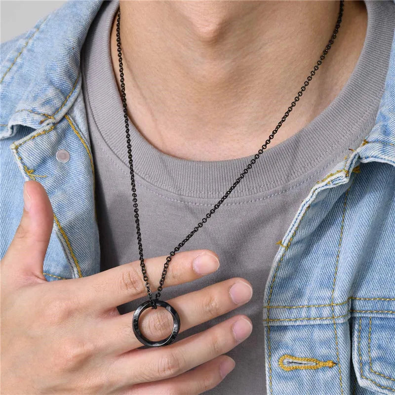 Round Pendant Necklaces for Men