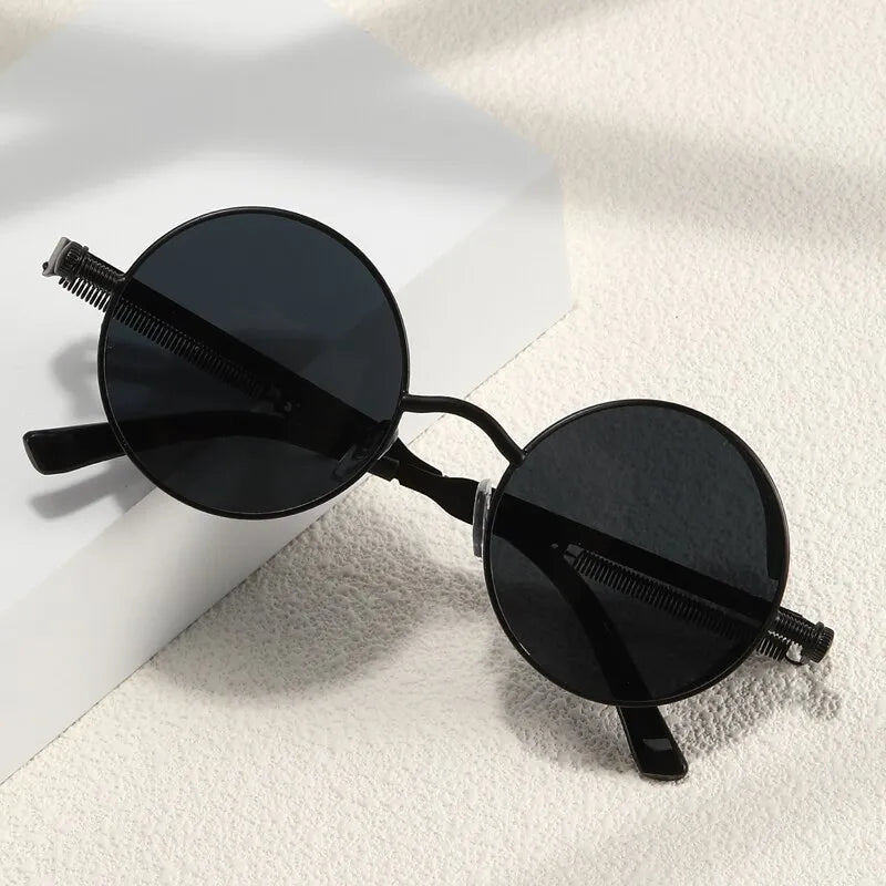 Men Retro Round Sunglasses