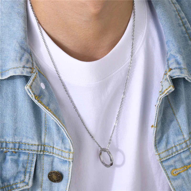 Round Pendant Necklaces for Men