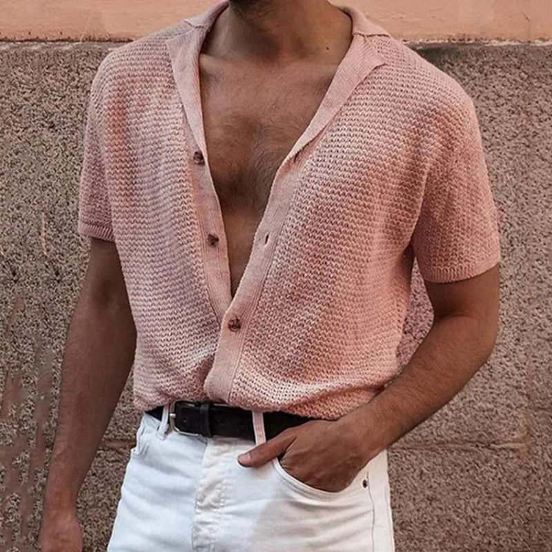 Men Mesh Shirts with Holes