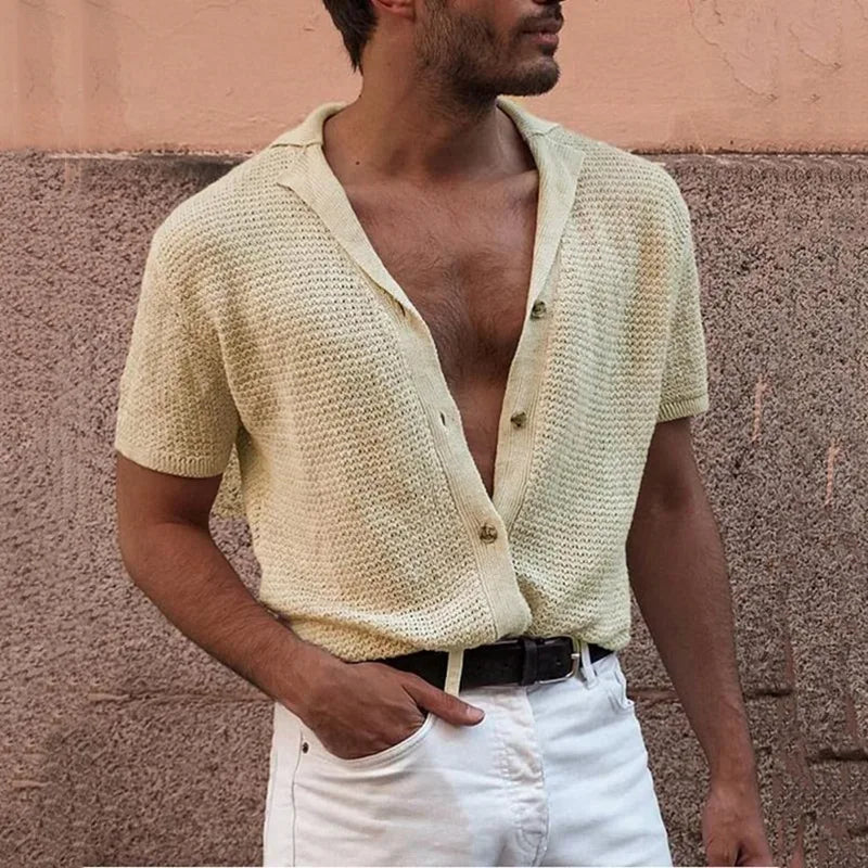 Men Mesh Shirts with Holes