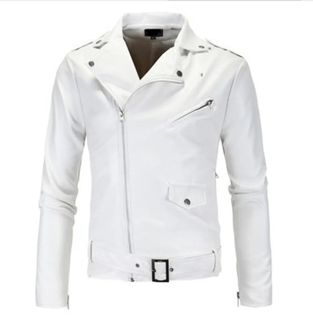 Motorcycle Slim Leather Jacket