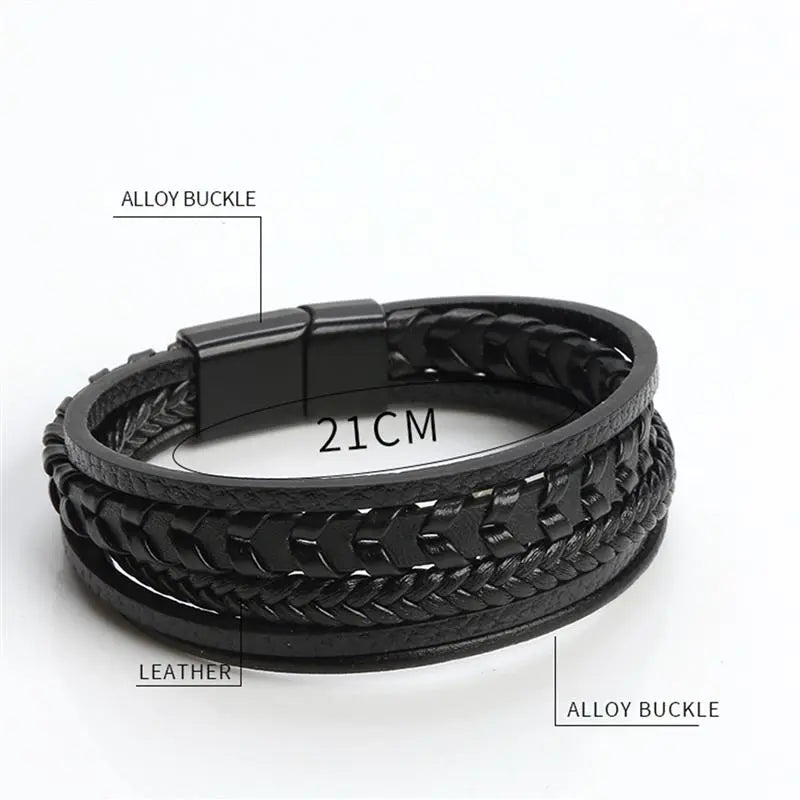 Hand-Woven Leather Bracelet